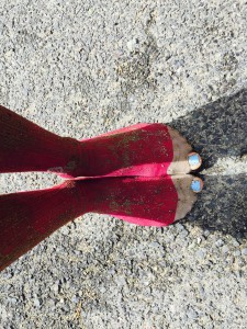 Co se asi v těch botách cestou musí dít, když ty ponožky dopadnou takhle! 